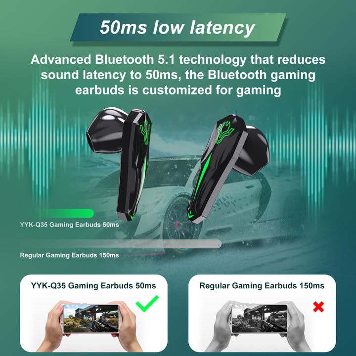 Bluetooth Earbuds Q35, In-Ear, Noise Cancelling, Gaming