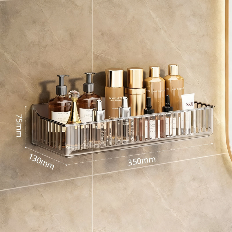 Acrylic wall shelf for bathroom, no drilling