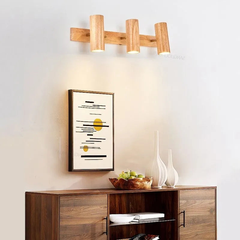 Modern Wall Lamp made of Walnut Wood - Scandinavian LED Wall Lamp for Living Room & Dining Room | Stornfield