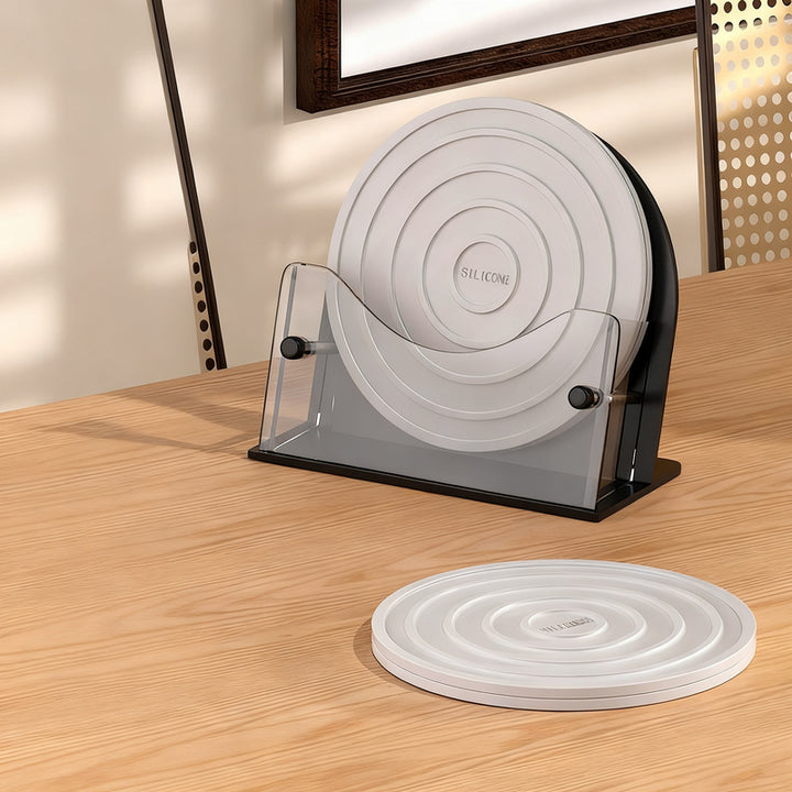 Silicone coaster, heat-resistant, round
