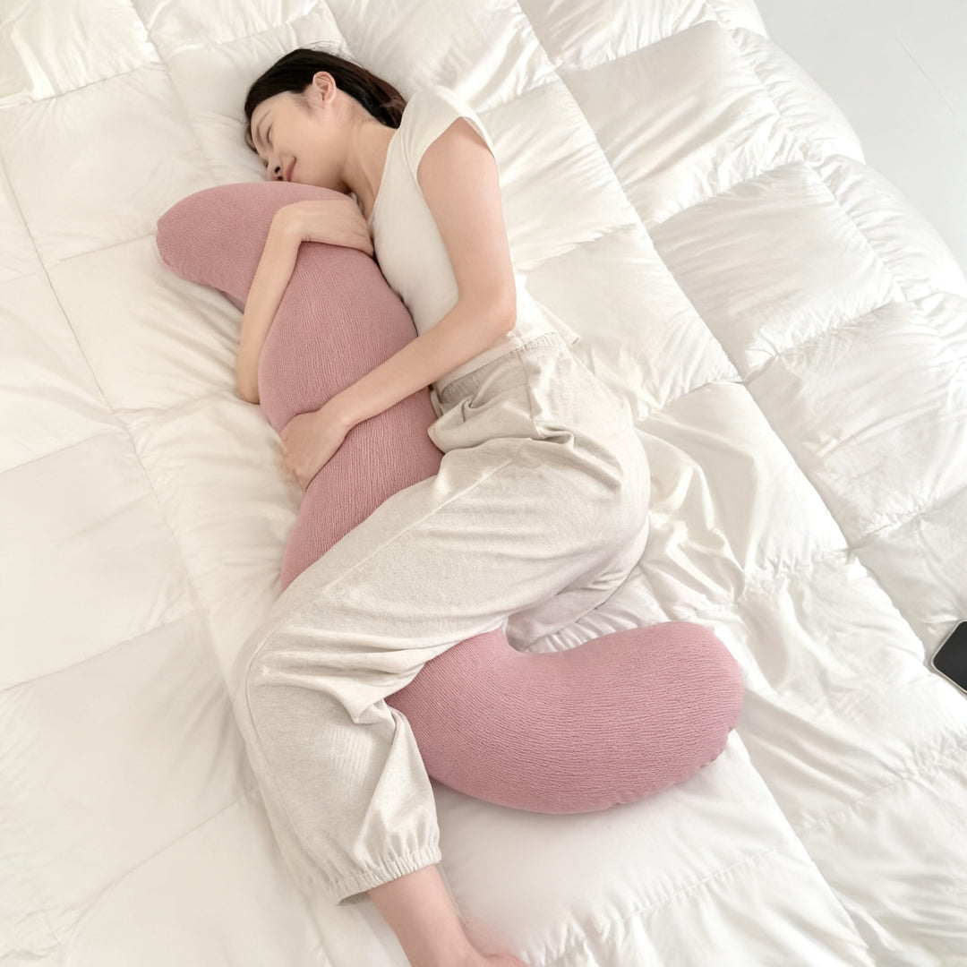 Side sleeper pillow made of cotton, 115 × 48 cm