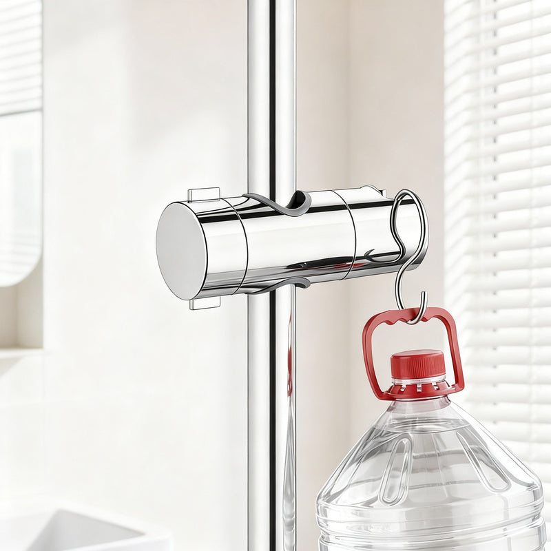 Shower head holder without drilling, adjustable