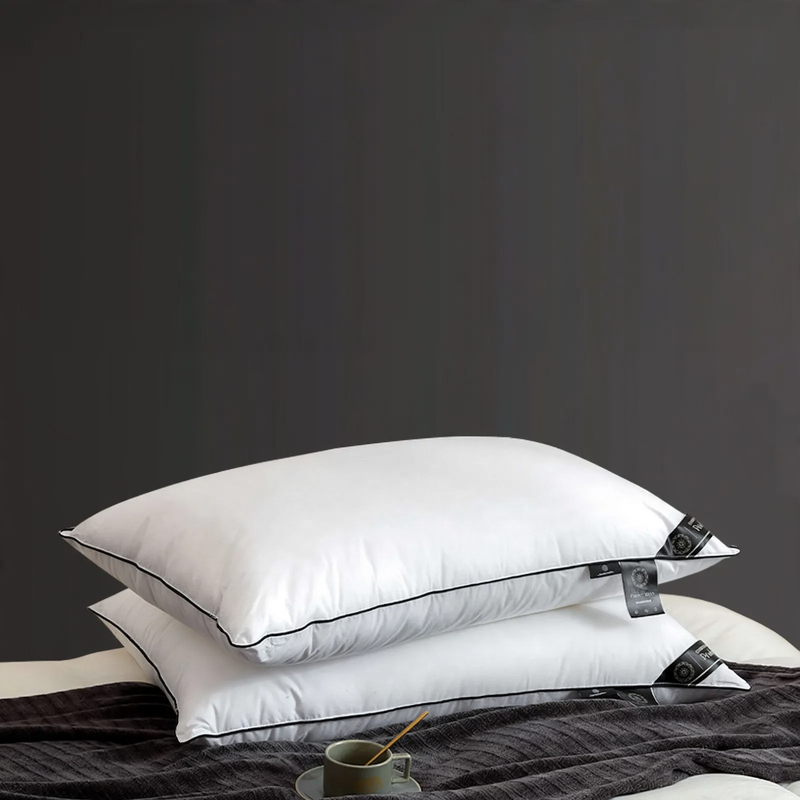 Down pillow with cotton cover, 48×74 cm