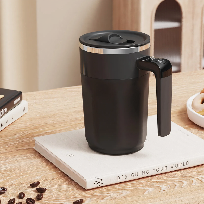 Self-stirring cup made of stainless steel, 400 ml