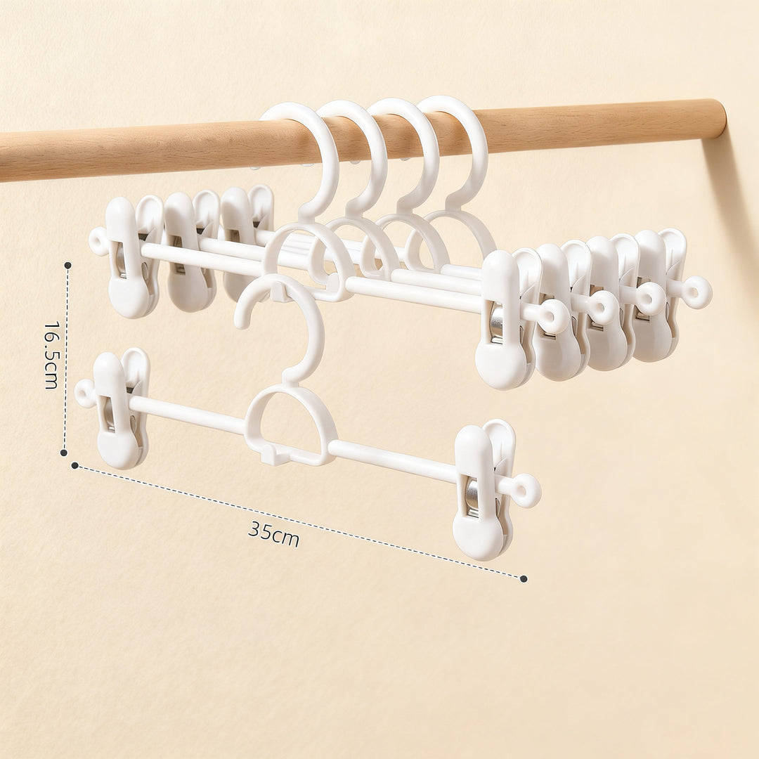 Pants hanger with slip protection, stackable