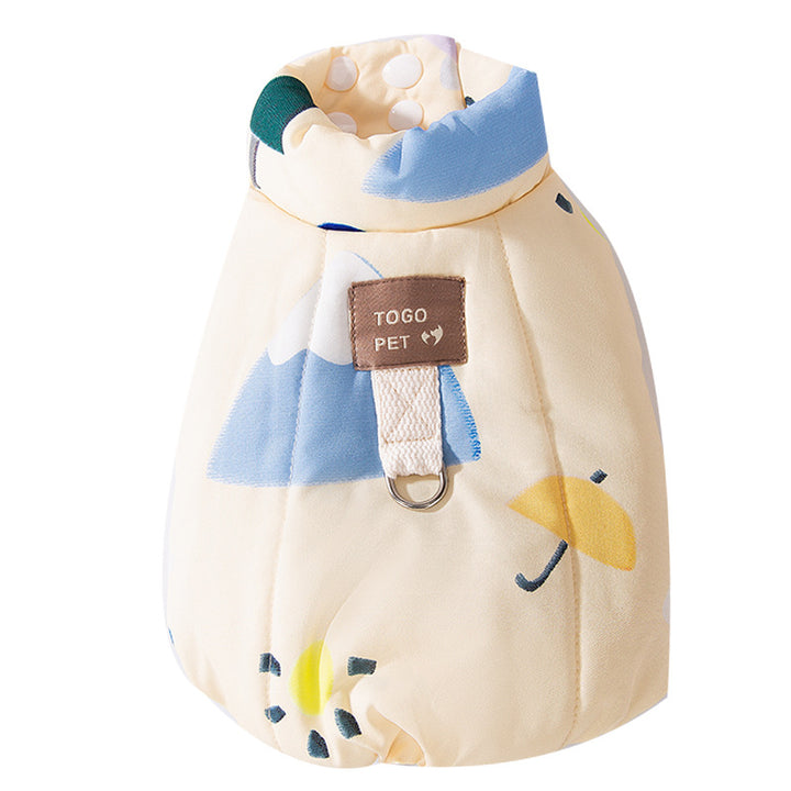 Polyester vest for pets with print