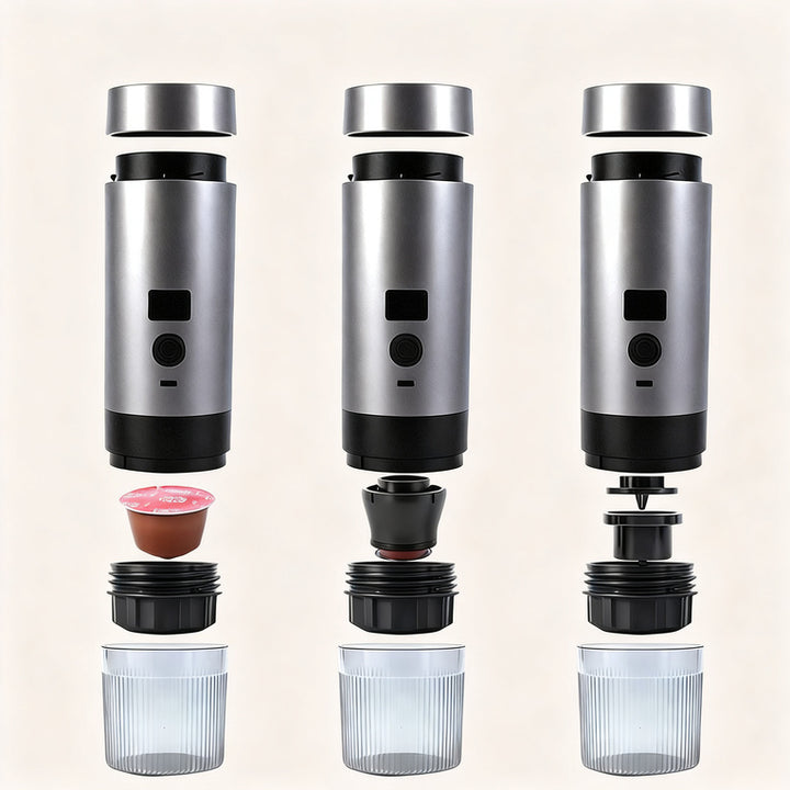 Portable espresso coffee machine with battery, 0.5 L