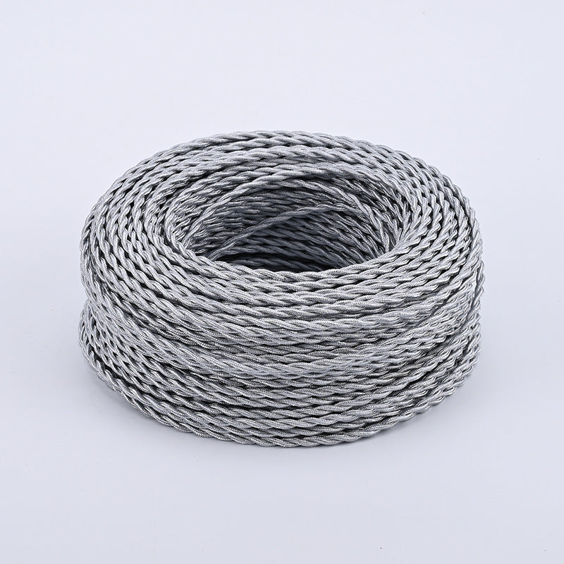 Textile-encased power cable 2×0.75 mm²