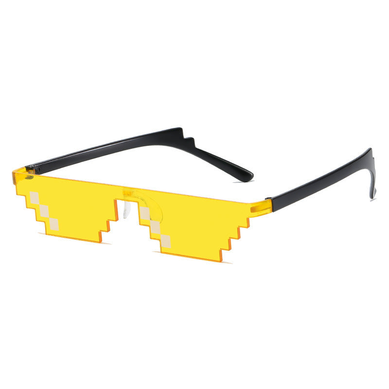 Pixel glasses with geometric pattern