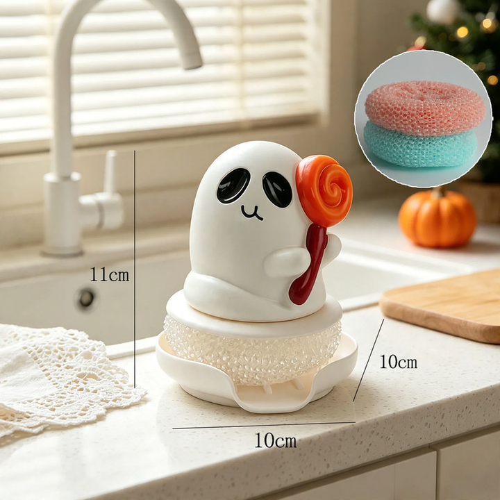 Top cleaner with interchangeable brush heads