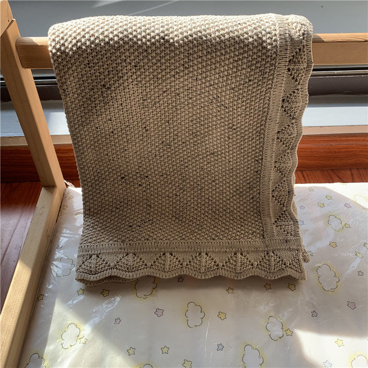 Cotton knitted blanket, 80×100 cm