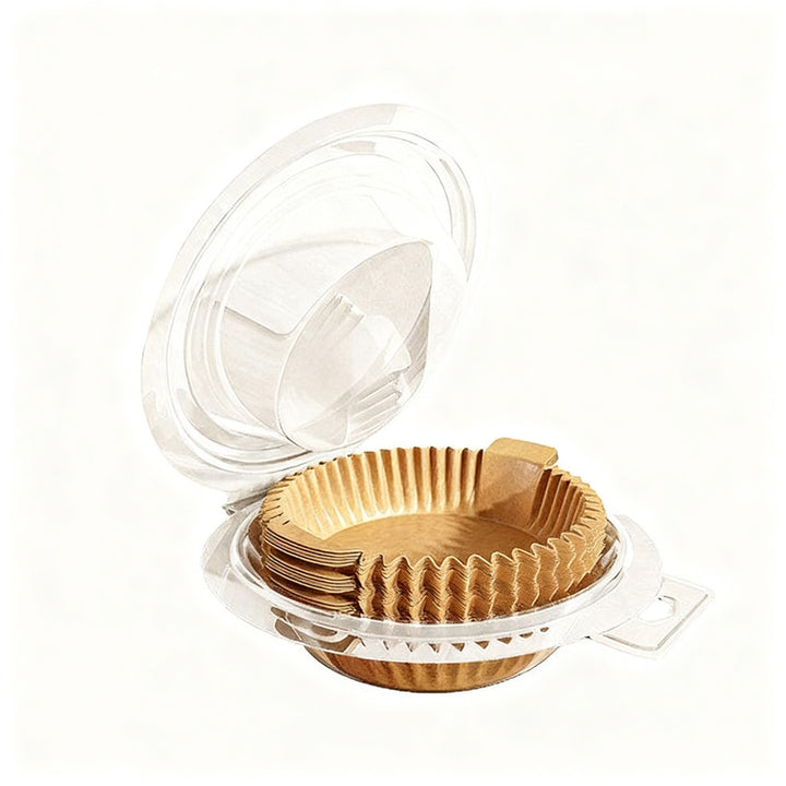 Baking paper and aluminum trays for hot air fryers