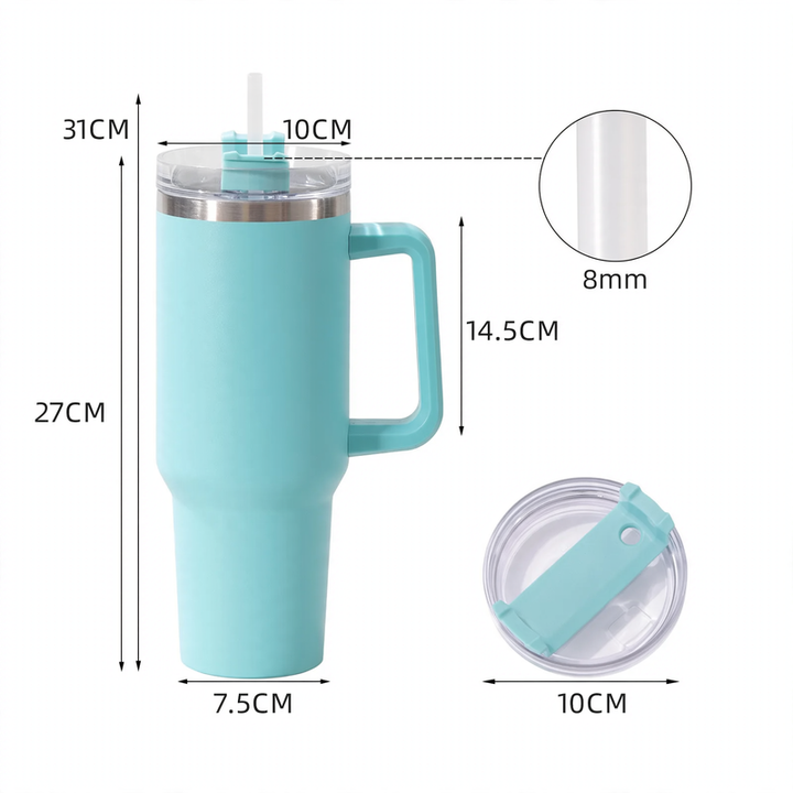 Insulated mug with handle, 30/40 oz