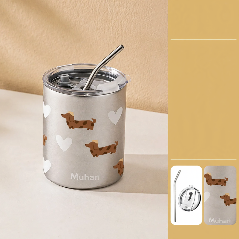 Insulated mug 350–600 ml with double wall and drinking lid
