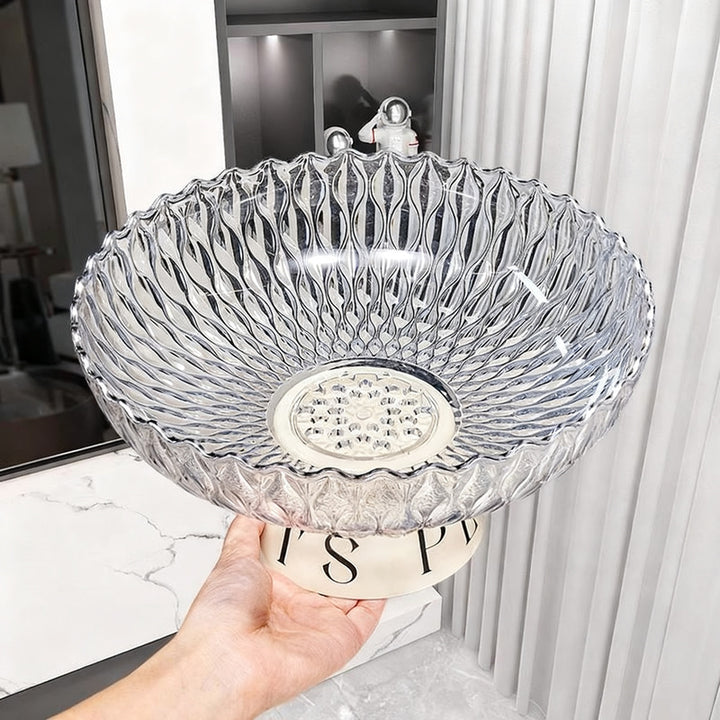 Plastic fruit bowl, solid color, modern