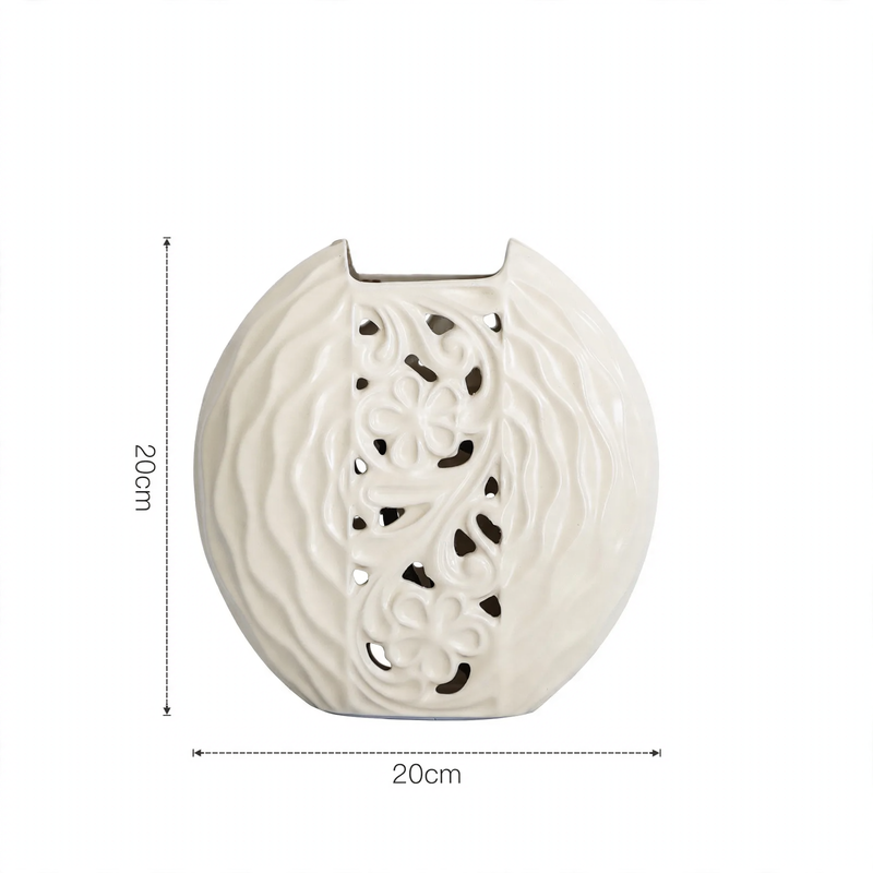 Ceramic decorative figure, modern design, white ceramic