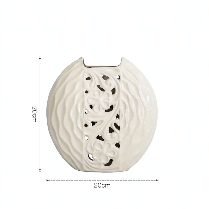 Ceramic decorative figure, modern design, white ceramic