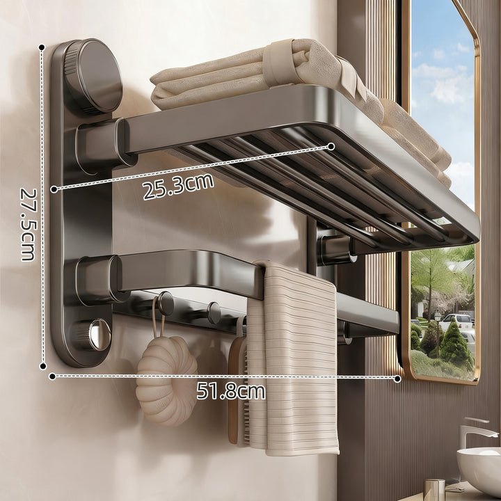 Adhesive Towel Holder, Metal, Modern
