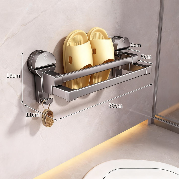 Wall-mounted slipper rack made of space aluminum