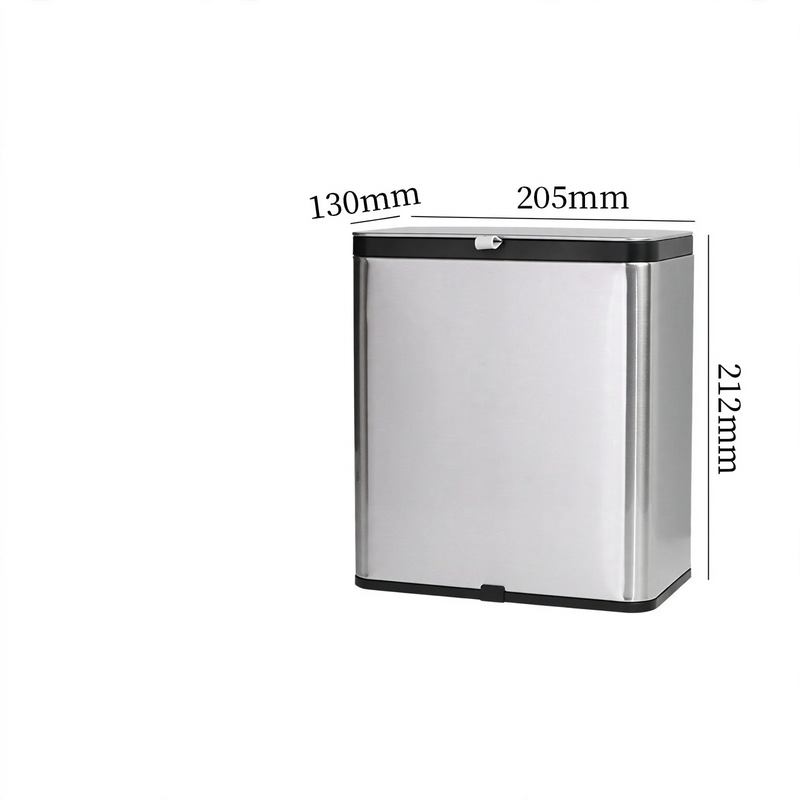 Stainless steel waste container, cylindrical