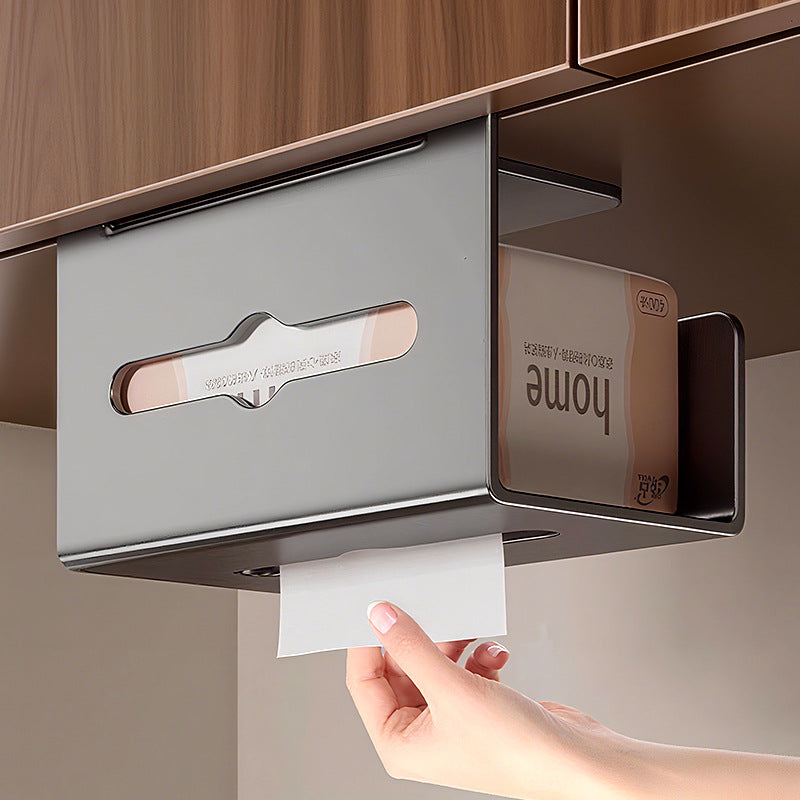 Kitchen roll holder, wall-mounted, without drilling