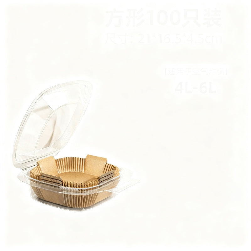 Baking paper and aluminum trays for hot air fryers