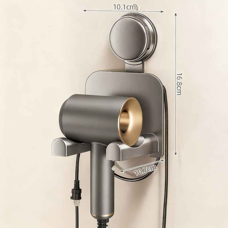 Suction cup holder for hair dryer and bathroom accessories