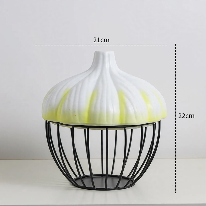 Metal storage basket in country house style, model TJ001