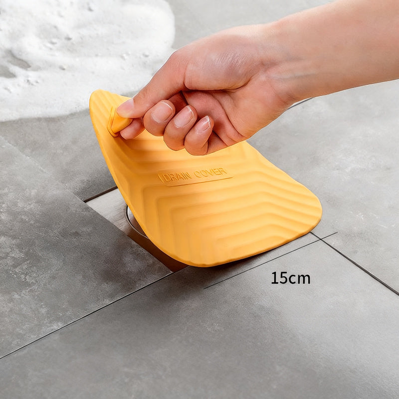 Silicone floor drain cover against odor backflow