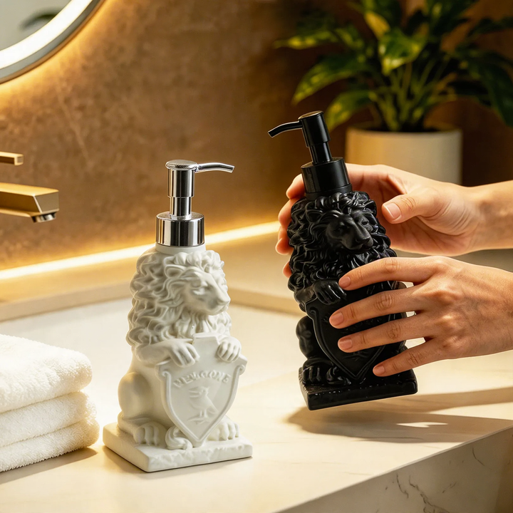 Lion Soap Dispenser with Pump Closure