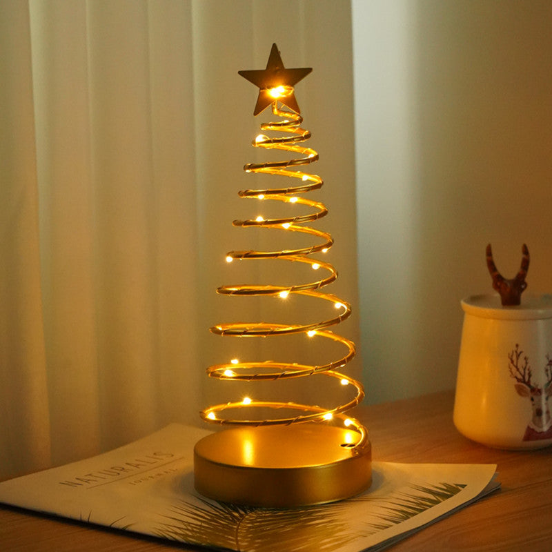 LED Crystal Tree Light with Metal Base, USB and Battery