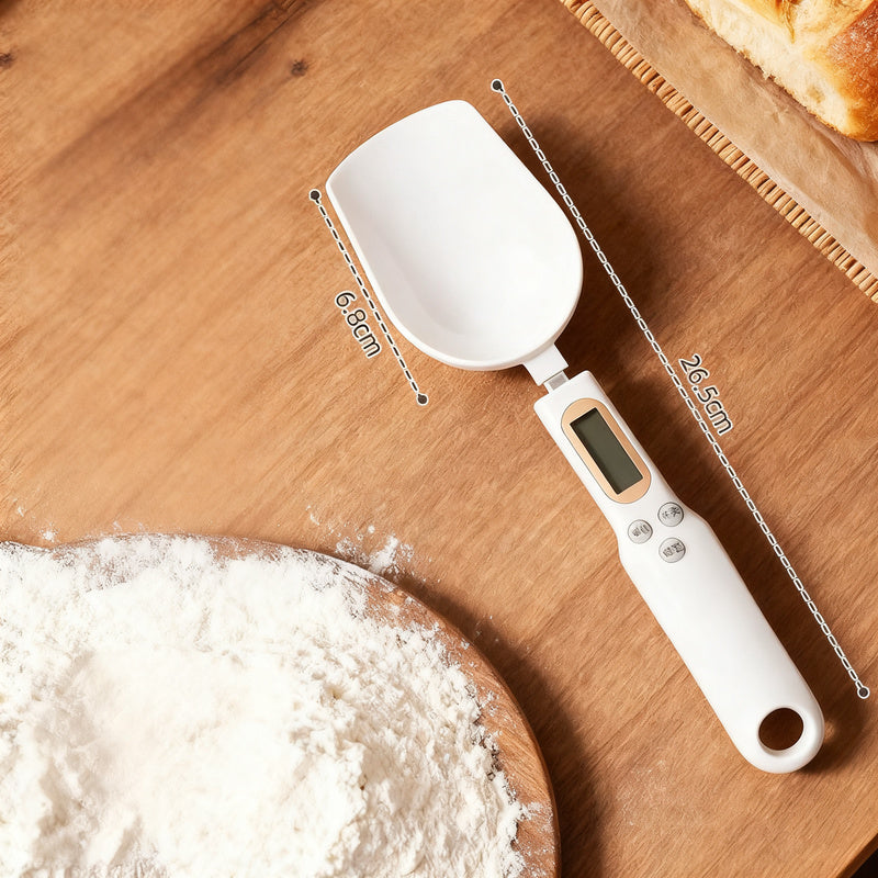 Electronic measuring spoons with scale, 0.1 g accuracy
