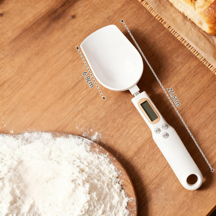 Electronic measuring spoons with scale, 0.1 g accuracy