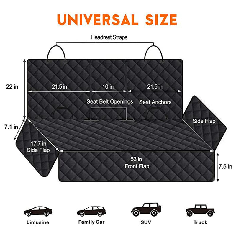 Pet car seat cover, waterproof and breathable
