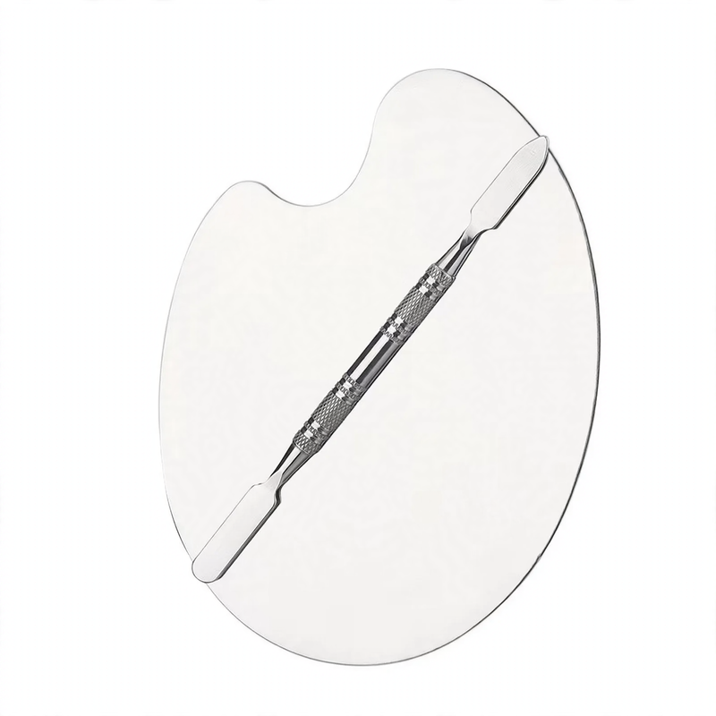 Nail mixing palette made of stainless steel, different shapes