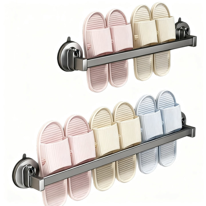 Wall-mounted slipper rack made of space aluminum