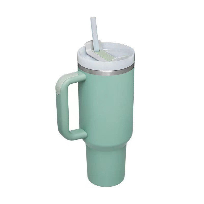 Insulated cup 40oz with straw and handle