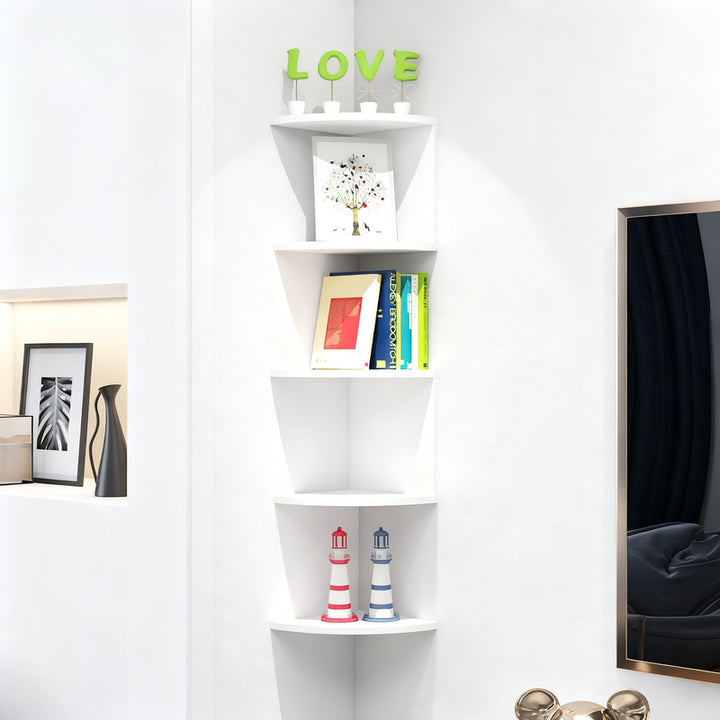 Corner shelf triangular, artificial wood, various sizes