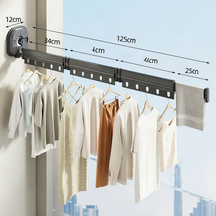 Clothes dryer with suction cup, extendable, model 985