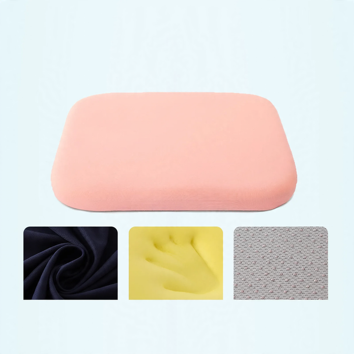 Seat cushion with memory foam, cotton blend