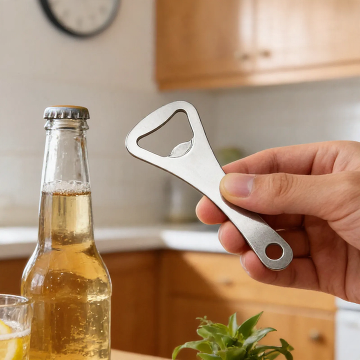 Steel bottle opener, portable