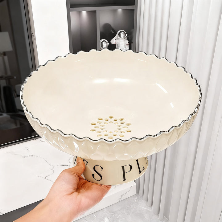 Plastic fruit bowl, solid color, modern