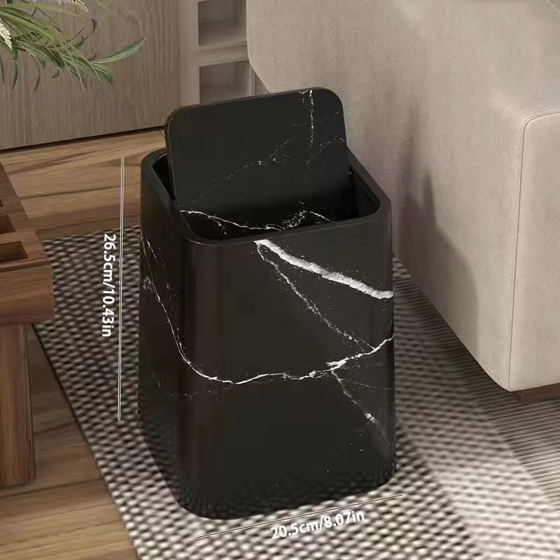 Marble Trash Can | Elegant Swivel Lid | Stornfield