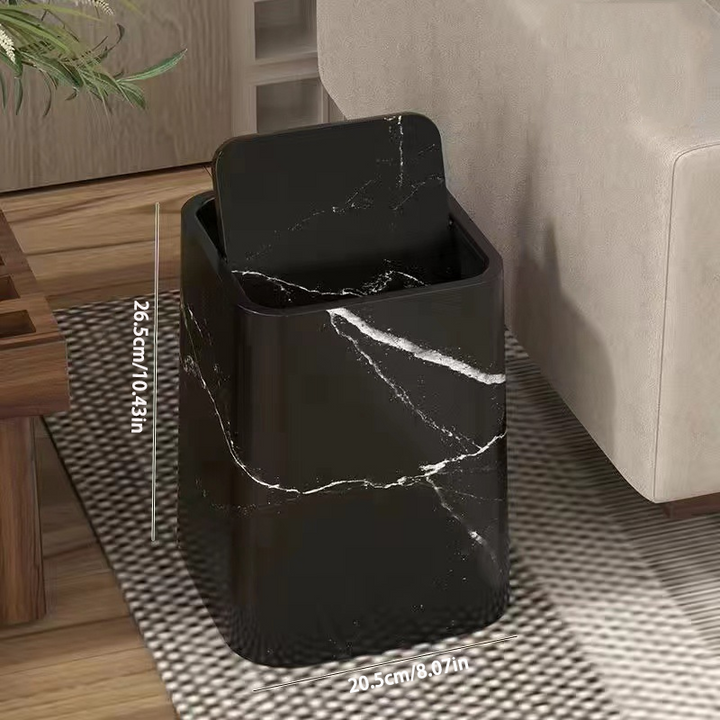 Marble Trash Can | Elegant Swivel Lid | Stornfield