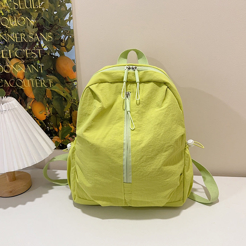 Nylon backpack, school style, for women