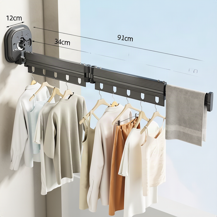 Clothes dryer with suction cup, extendable, model 985