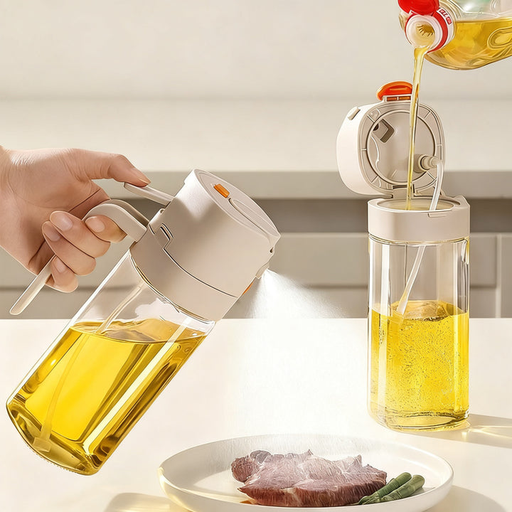 Oil sprayer and oil can, 2-in-1, 530 ml