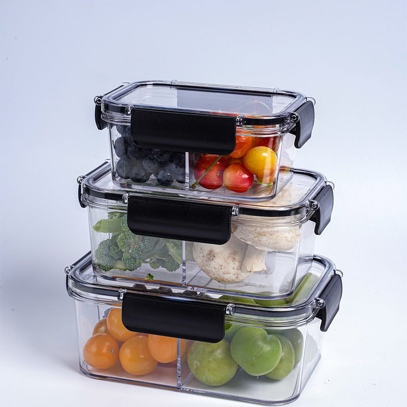 Fresh-keeping box with compartments for fruit and food