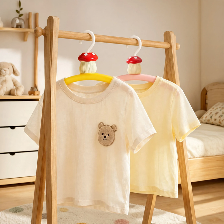 Mushroom coat hangers for children, ABS plastic