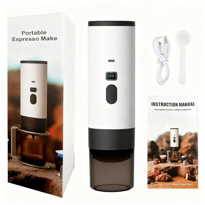 Portable espresso coffee machine with battery, 0.5 L